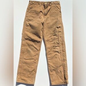 MENS 34 x 34 - Vtg Carhartt B10 Duck Quilted Lined Work Waist Overall Pants USA